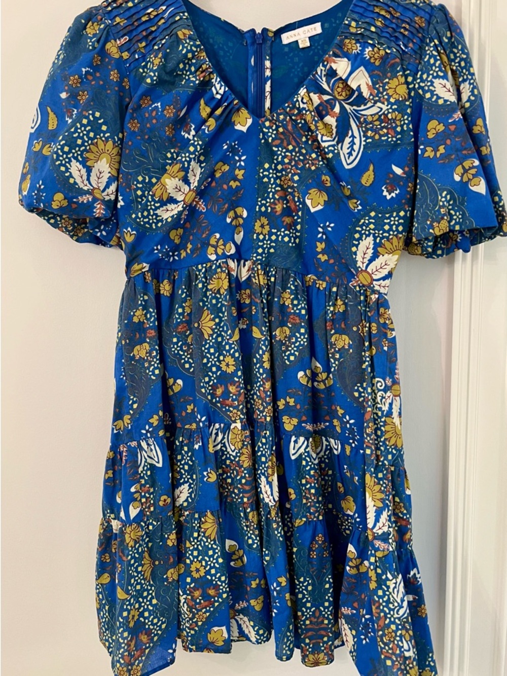 Anna Cate Blue Floral Mini Dress